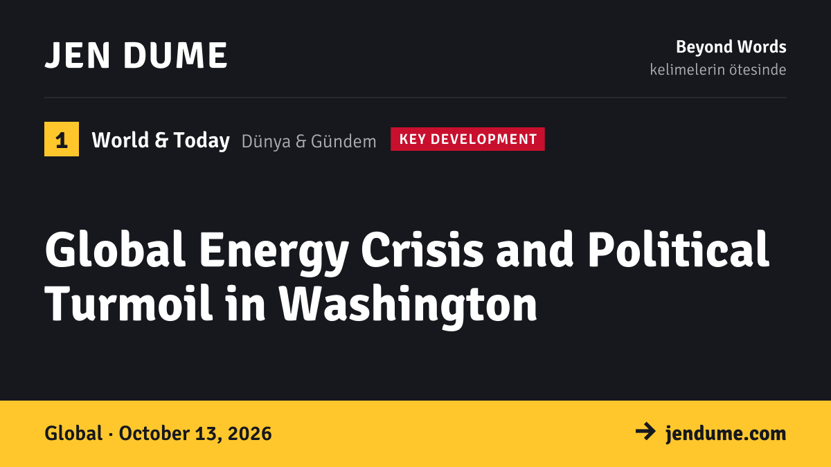 World & Today: Global Energy Crisis and Political Turmoil in Washington