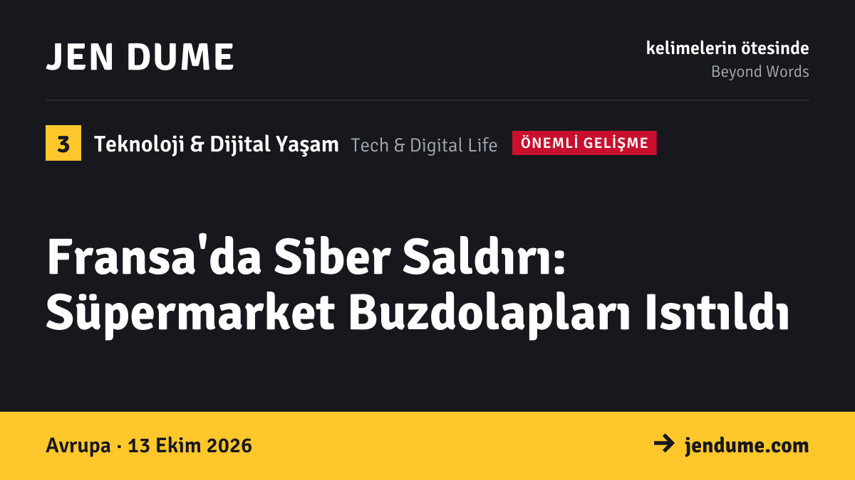 Teknoloji & Dijital Yaşam: Fransa'da Siber Saldırı: Süpermarket Buzdolapları Isıtıldı
